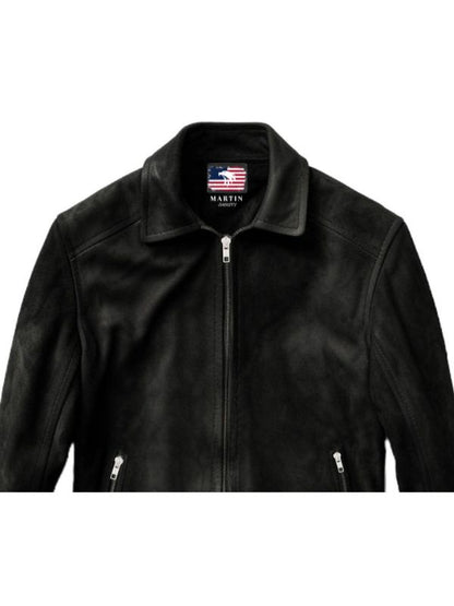 Men Black Suede Leather Jacket - Leather Jacket for Men