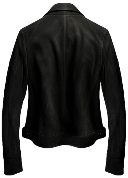 Men Black Suede Leather Jacket - Suede Black Jacket