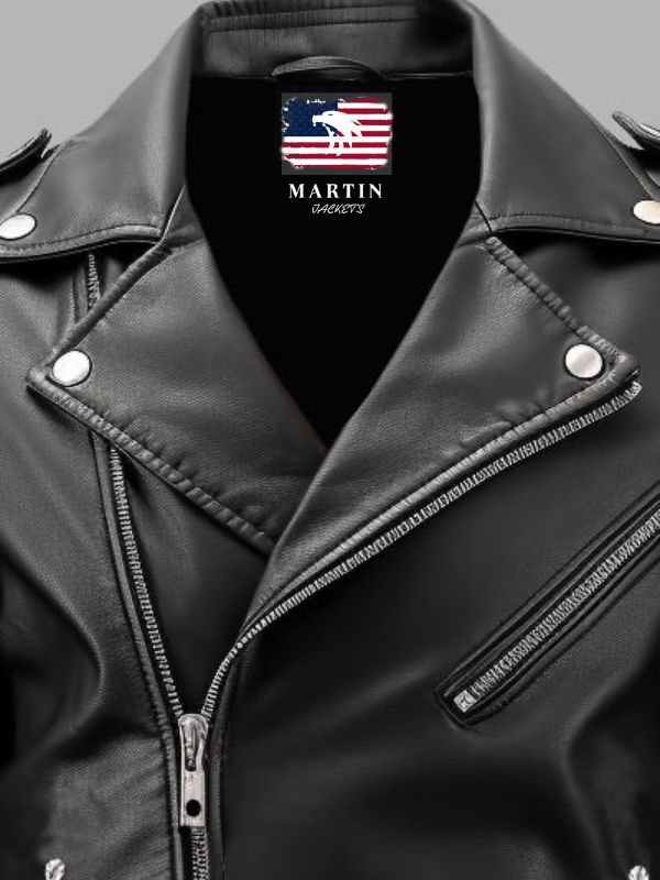 Men Boulevard Black Biker Leather Jacket