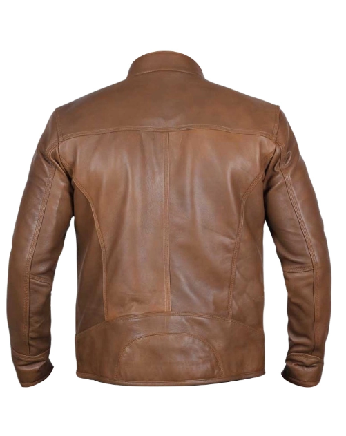 Men Camel Dodge Biker Jacket