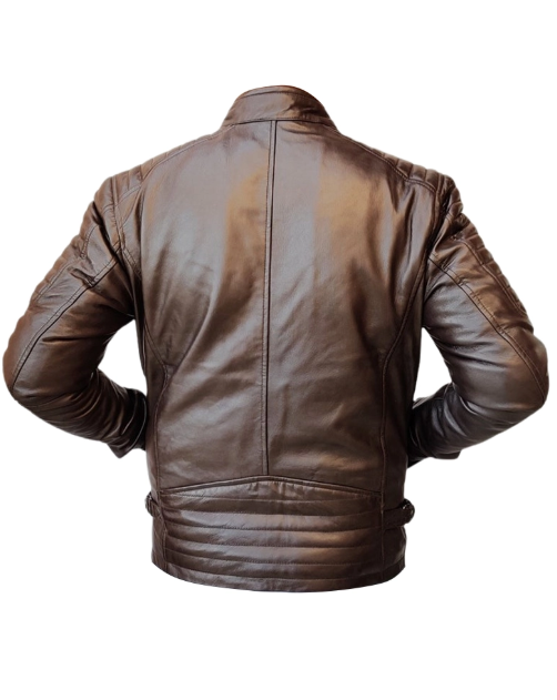 Men Handmade Slim Fit Leather Jacket