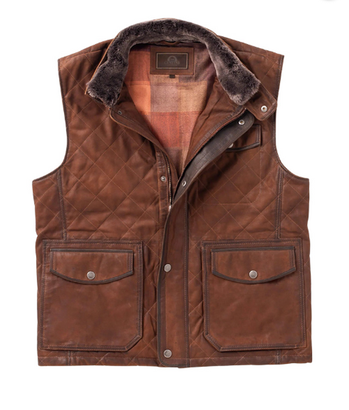Men Madison Creek Vail Suede Leather Vest