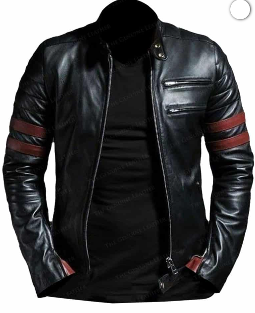 Men Motorcycle Slim Fit Jacket
