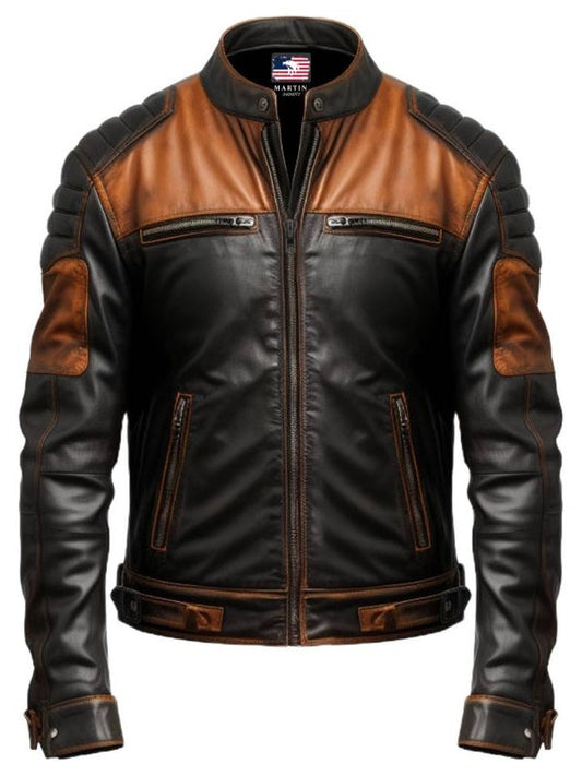 Men Tan Brown Leather Jacket - Jackets for Men