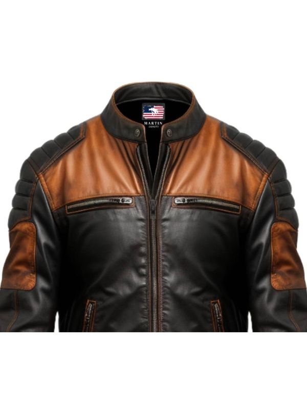 Men Tan Brown Leather Jacket - Jackets for Men