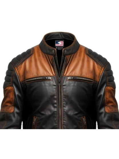 Men Tan Brown Leather Jacket - Jackets for Men