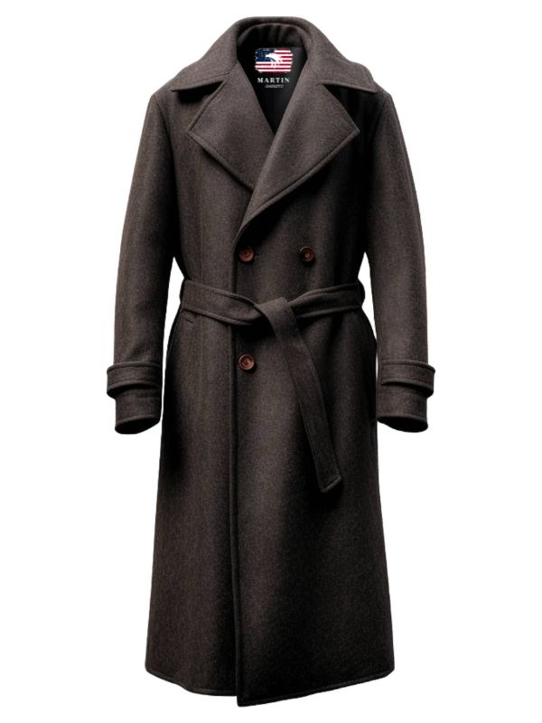 Men Wool Long Coat - Wool coat