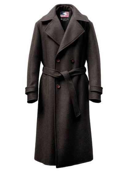 Men Wool Long Coat - Wool coat