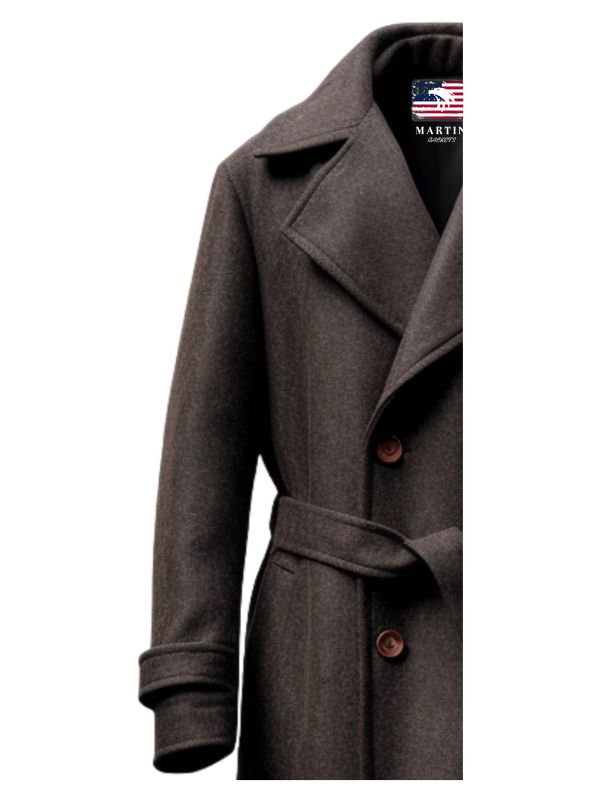 Men Wool Long Coat - Wool coat