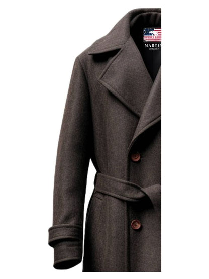 Men Wool Long Coat - Wool coat