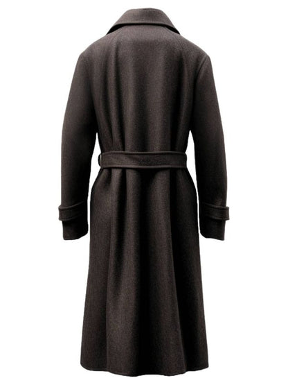 Men Wool Long Coat - Wool coat