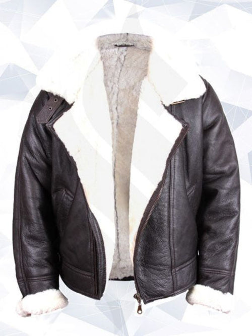 Men’s B3 Aviator Shearling Sheepskin Leather Flying Jacket