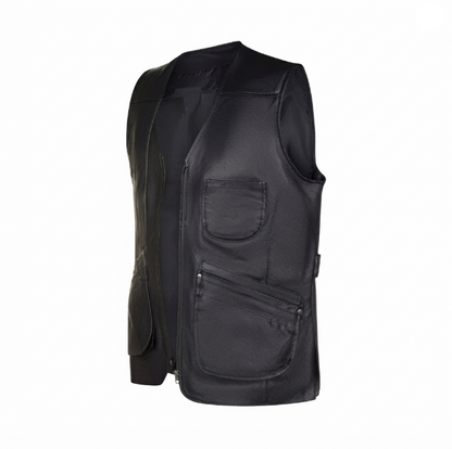 Men’s Black CowHide Leather Vest