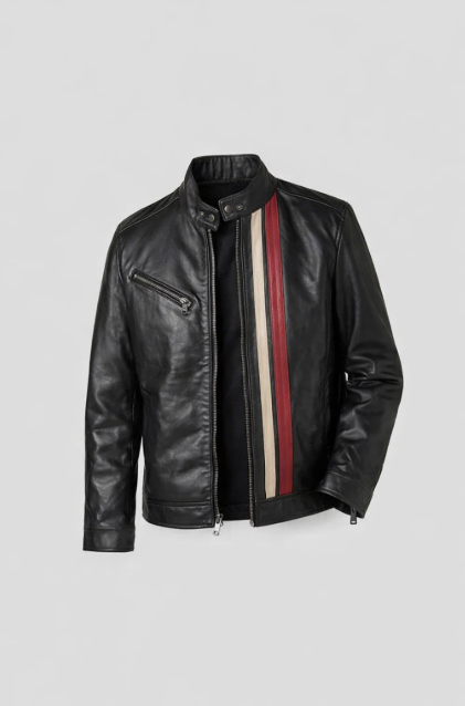 Men’s Black Moto Leather Jacket