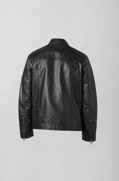 Men’s Black Moto Leather Jacket