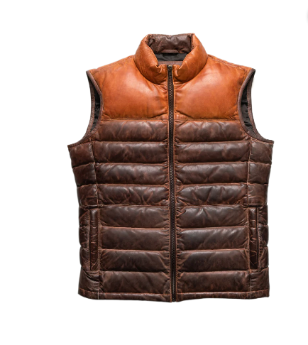 Men’s Bridger Leather Down Puffer Vest