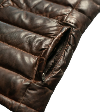Men’s Bridger Leather Down Puffer Vest