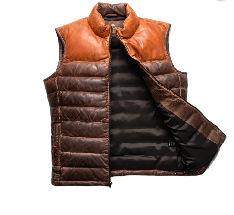 Men’s Bridger Leather Down Puffer Vest