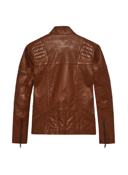 Men’s Brown Cruiser Biker Leather Jacket
