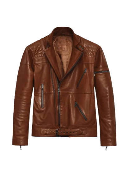 Men’s Brown Cruiser Biker Leather Jacket