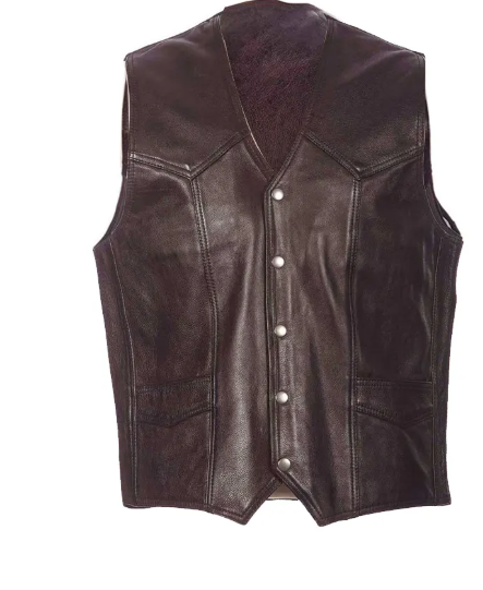 Men’s Classic Brown Western Leather Vest