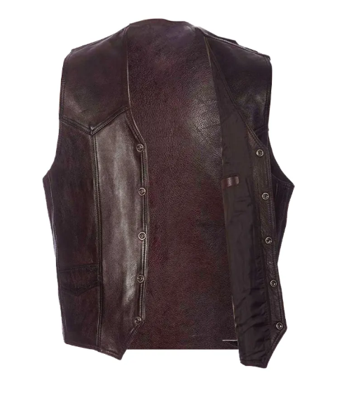 Men’s Classic Brown Western Leather Vest