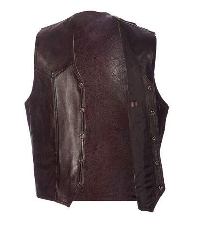 Men’s Classic Brown Western Leather Vest