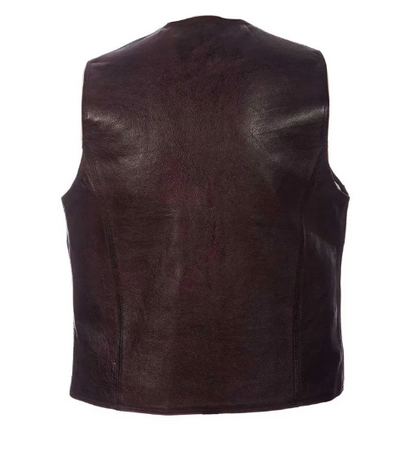 Men’s Classic Brown Western Leather Vest