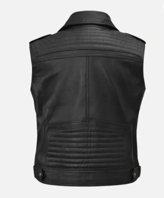 Men’s Road Sovereign Black Leather Vest