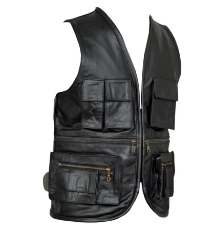Men’s Vintage Brown Biker Leather Vest