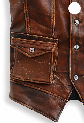 Men’s Vintage Brown Leather Vest