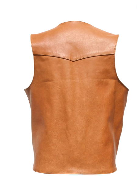 Men’s Western Brown Leather Vest