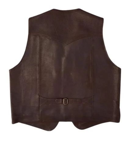 Men’s Western Style Brown Leather Vest