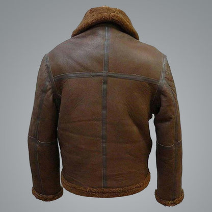 Mens B3 Aviator RAF Shearling Flight Bomber Jacket