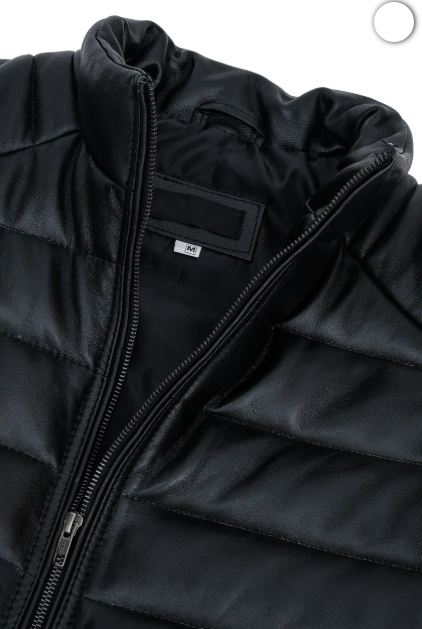 Mens Black Bridger Leather Down Vest