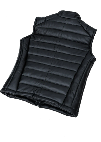 Mens Black Bridger Leather Down Vest