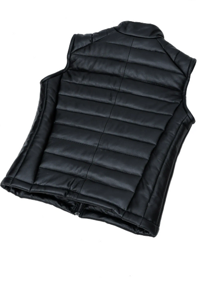 Mens Black Bridger Leather Down Vest