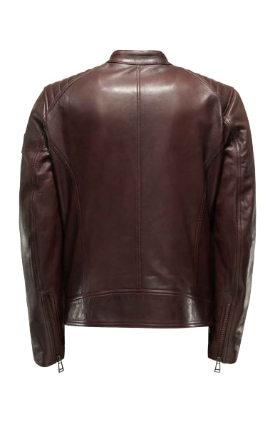 Mens Brown Cafe Racer Jacket