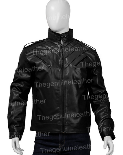 Mens Cafe Racer Leather Jacket