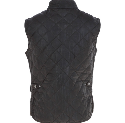 Mens Diamond Quilted Black Leather Vest