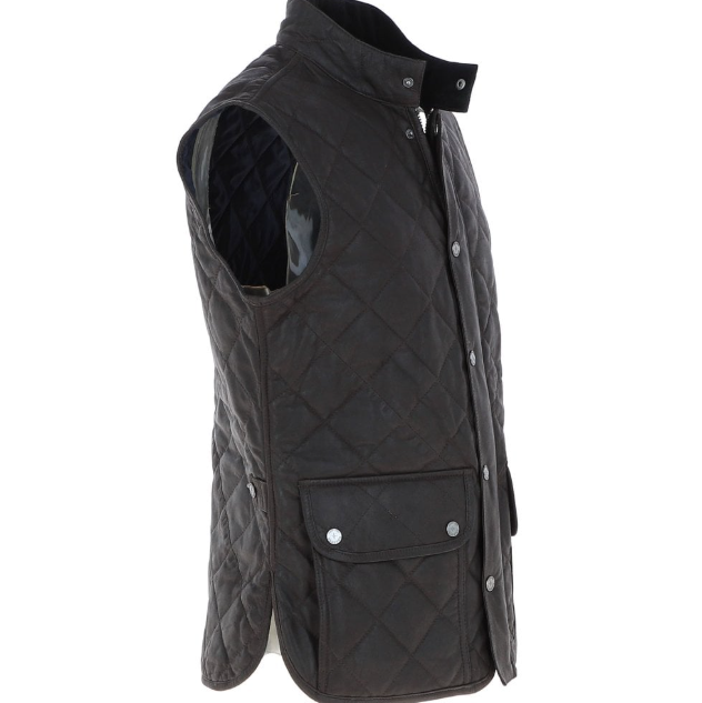 Mens Diamond Quilted Black Leather Vest
