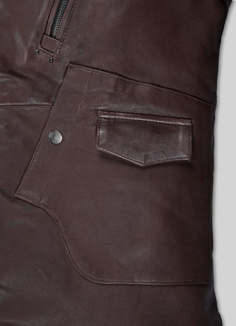Mens Falcon Burgundy Rider Leather Jacket