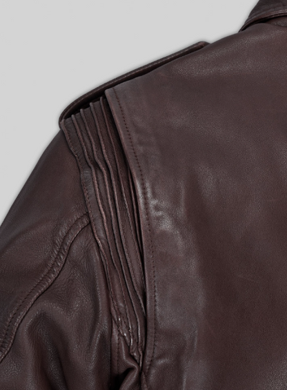 Mens Falcon Burgundy Rider Leather Jacket
