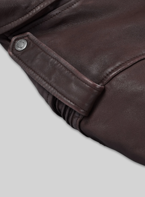 Mens Falcon Burgundy Rider Leather Jacket
