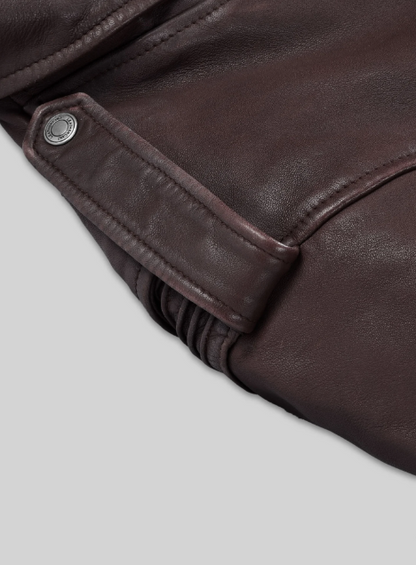 Mens Falcon Burgundy Rider Leather Jacket