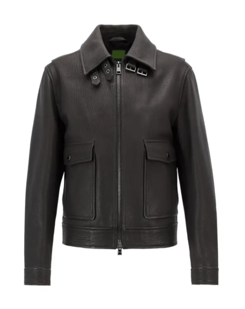 Mens Genuine Leather Biker Jacket