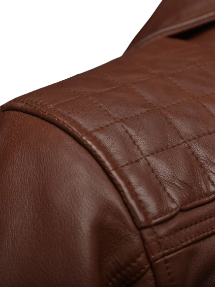 Mens Ironwood Tan Biker Leather Jacket