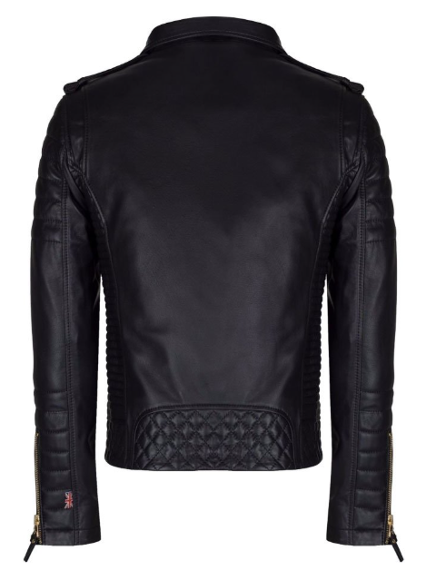 Mens Lambskin Motorcycle Black Leather Jacket