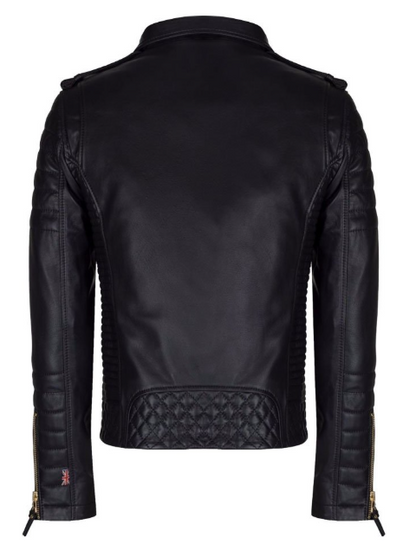 Mens Lambskin Motorcycle Black Leather Jacket