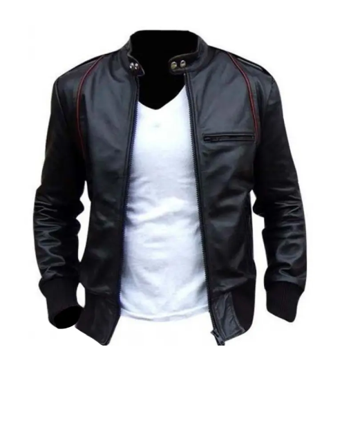 Mens Leather Motorcycle Jacket
